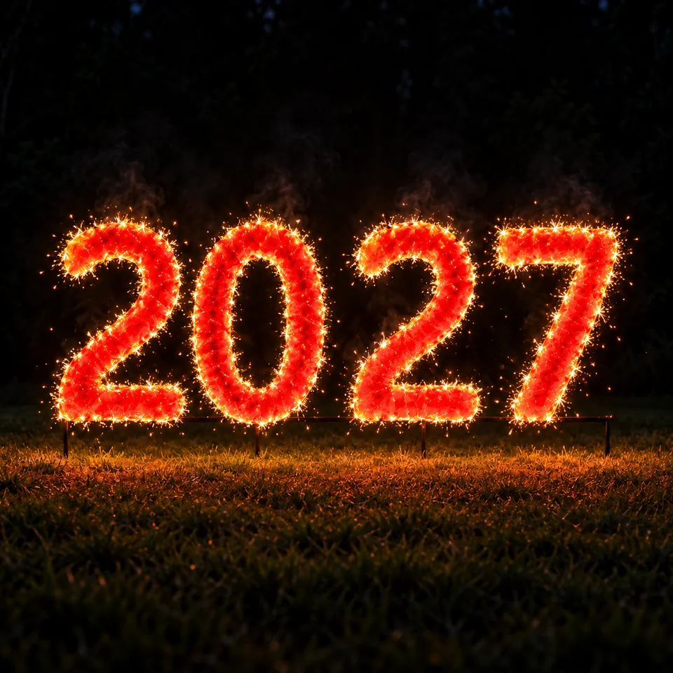 Lichterbild "2027" mit Blinker