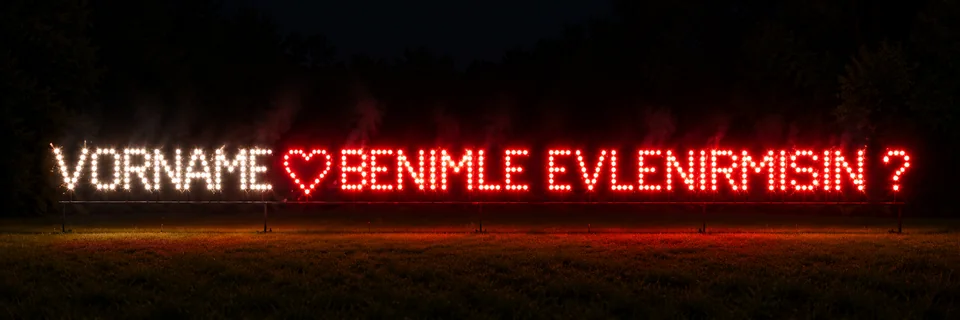 Lichterbild "Vorname - Herz - Benimle evlenirmisin ?"1