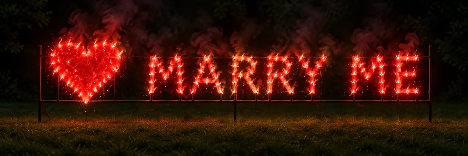 Lichterbild "Herz - Marry me? "