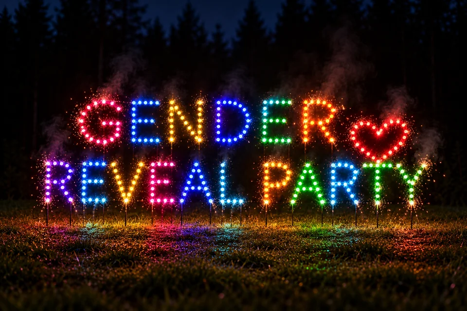 Gender Reveal Lichterbild